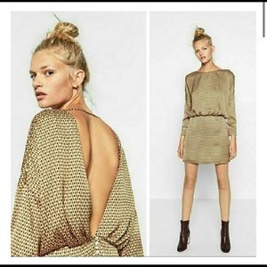 Zara Geometric Open Back MiniDress